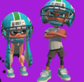 Two Inklings wearing the Tentacles Helmet in the 8 March 2018 Nintendo Direct.