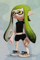 An Inkling with no clothing, only seen for a brief moment when switching gear.