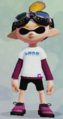 A male Inkling wearing the White Layered LS.