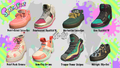Promo for Springfest special gear with the Pearlescent Squidkid IV the second at the top.