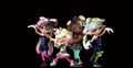 Direct feed still of Off the Hook and the Squid Sisters at the end of the concert.