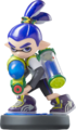 The Inkling Boy amiibo wears the Fake Contacts.