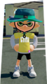 A male Inkling wearing a Camping Hat.