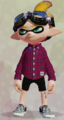 Another Inkling wearing the Squid-Stitch Slip-Ons.