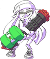 Official art of an Inkling holding the Heavy Splatling.