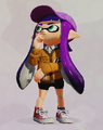 Another female Inkling wearing the Lightweight Cap.