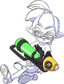 Official art of an Inkling holding the Forge Splattershot Pro.