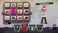 Wearing the Fake Contacts in Splatoon's equipment screen.
