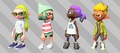 Four Inklings showing off different hairstyles from the front.