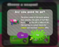 The info page on for the Splattershot from the Switch event demo