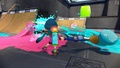 An Inkling flinging ink with the Inkbrush.