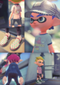 A promo image for Krak-on, with a male Inkling wearing the Octobowler Shirt.