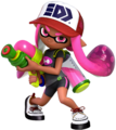 Inkling's Player 5 Costume from Super Smash Bros. Ultimate wears the White Kicks.