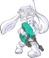 Official art of an Inkling holding the Jet Squelcher.
