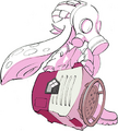 Official art of an Inkling holding the Sloshing Machine Neo.