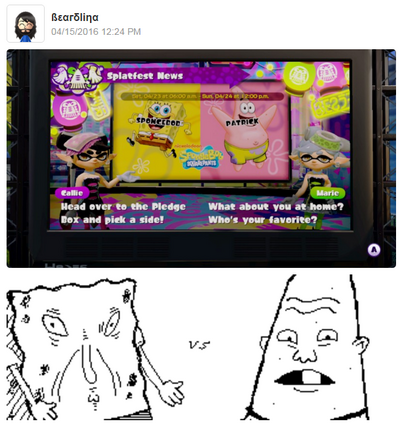 Spongebob vs Patrick Miiverse post1.png