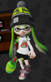 Another female Inkling wearing wearing the Red Hi-Tops, holding a Splattershot.