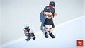Promo art for the Kensa Collection, with an Octoling girl wearing the Arrow Pull-Ons.