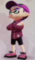 Another male Inkling wearing the Five-Panel Cap.