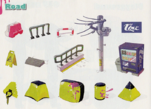 Concept art of various objects at Urchin Underpass, some of which also appear in Inkopolis Plaza.