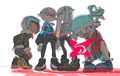 Team X-Blood, who are in Rank X, from the Splatoon manga.