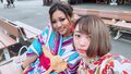 Rina Itou and Alice Peralta visiting Kyoto