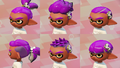 The Squid Hairclip with male hairstyles.