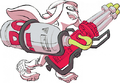 Official art of an Inkling wearing the LE Soccer Shoes, holding a Hydra Splatling.