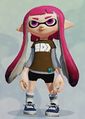 A female Inkling wearing the Choco Layered LS.