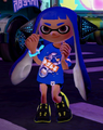 Another female Inkling wearing the Hero Headset Replica.