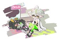 Promo art of Marie with a Zink bag and black Hi-Horses for Callie vs. Marie