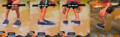 Closeup of the Blue Slip-Ons in Splatoon 2 viewed from different sides