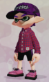 A male Inkling wearing the Camo Mesh.