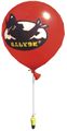 A balloon with the company's name and fish logo found on it.