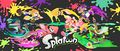 The release day of Splatoon, with another Inkling holding a Splattershot and many more ink splats.