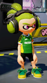 A male Inkling wearing the Noise Cancelers.
