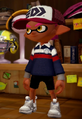 A male Inkling wearing the Tricolor Rugby in Cooler Heads.