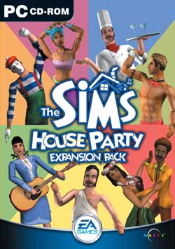 Box artwork for The Sims: House Party.