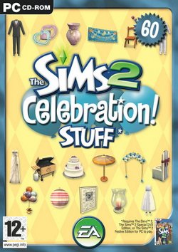 Box artwork for The Sims 2: Celebration! Stuff.