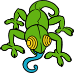 Eyeshield 21 MDP mascot Zokugaku Chameleons.gif