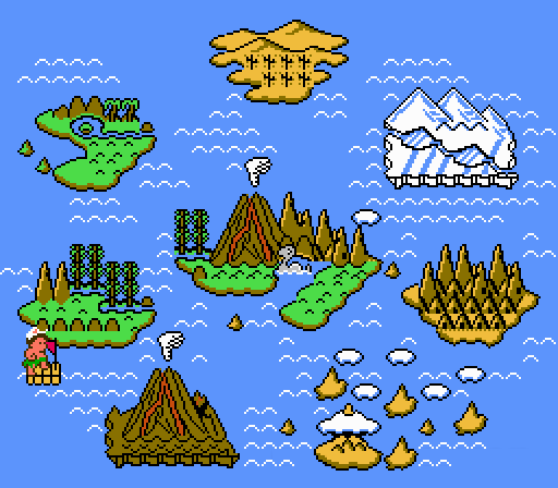 File:Adventure Island II World Map.png