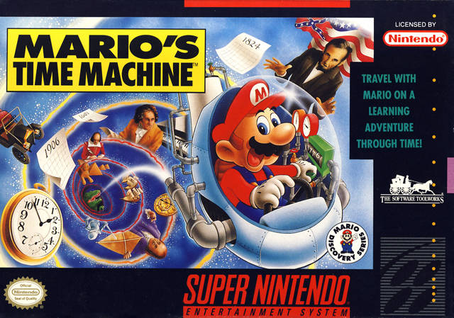 File:Mario's Time Machine SNES Boxart.jpg
