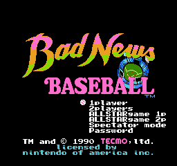 File:Bad News Baseball NES title.png