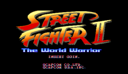 Box artwork for Street Fighter II.