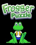 Box artwork for Frogger Puzzle.