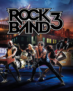 Box artwork for Rock Band 3.