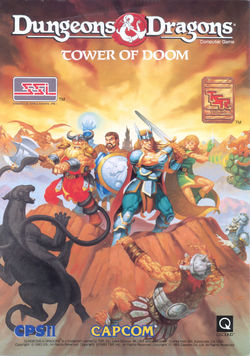 Box artwork for Dungeons & Dragons: Tower of Doom.
