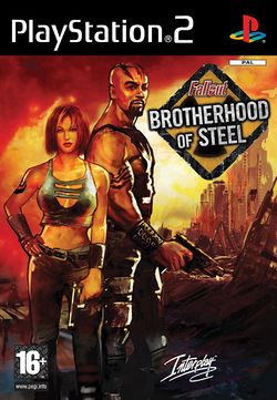 Box artwork for Fallout: Brotherhood of Steel.