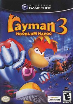 Box artwork for Rayman 3: Hoodlum Havoc.