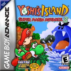 Box artwork for Super Mario Advance 3: Yoshi's Island.